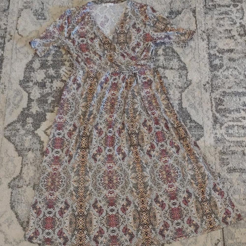 EUC midi wrap dress size XL